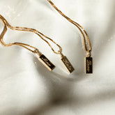 Dainty Name Tag Necklace with Box Chain • Initial Tag Necklace by Porthomall • Gift for Her